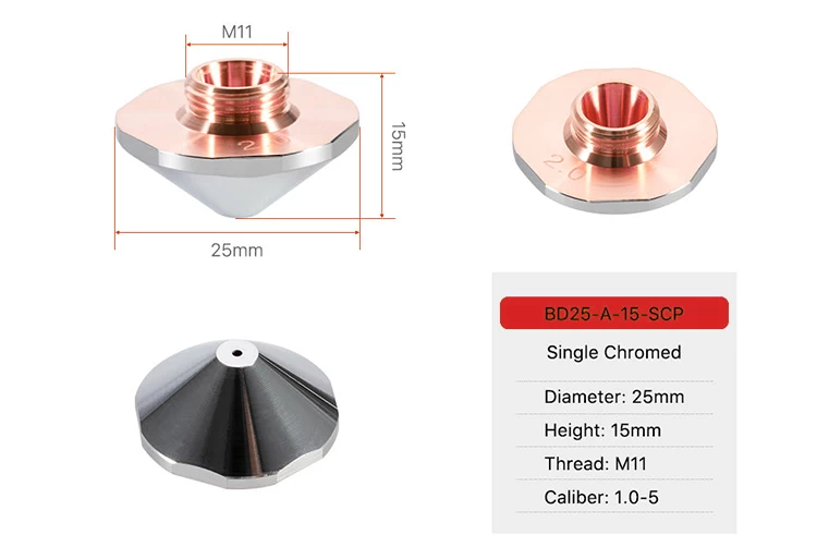 BD Series Laser Nozzles D25 - 3