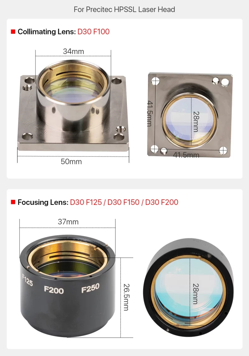 Collimating Focusing Lens for Precitec HPSSL - Product Details 1