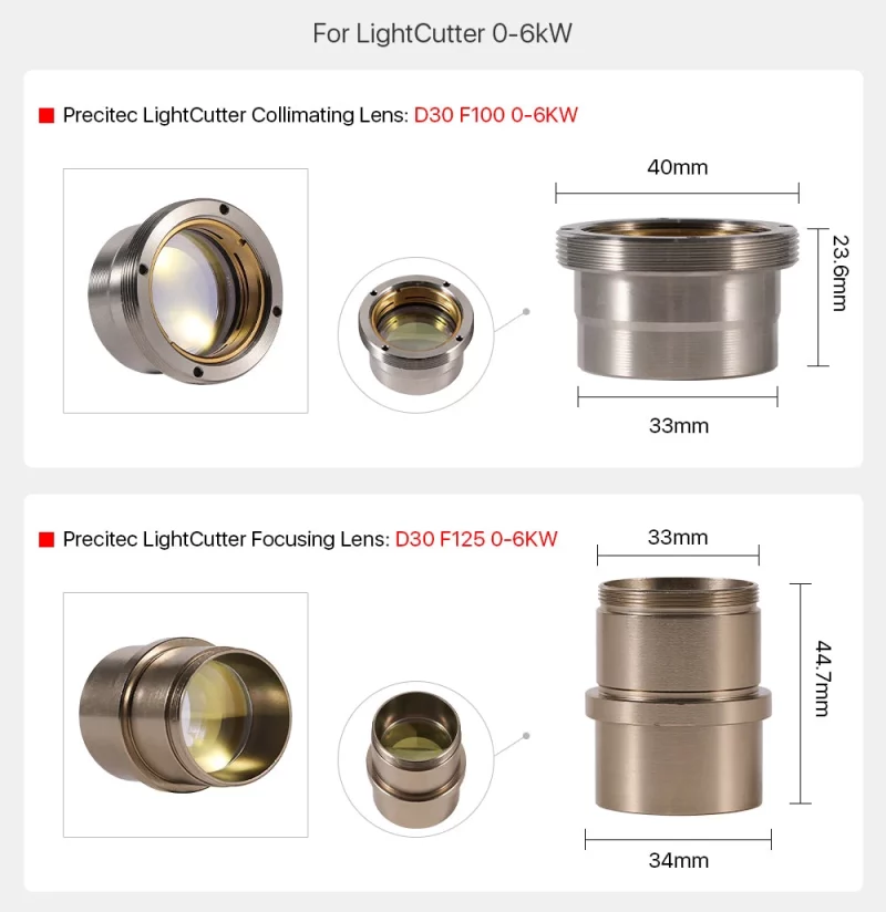 Collimating & Focusing Lens for Precitec LightCutter - Product Details 1