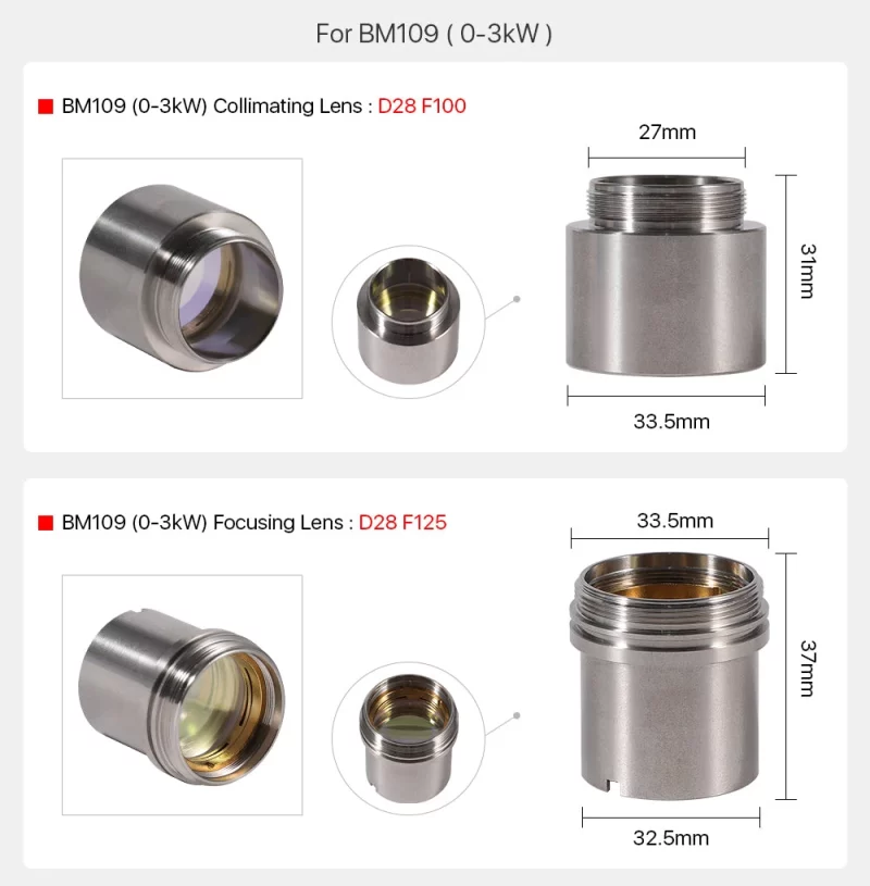 Collimating & Focusing Lens for Raytools BM109 - Product Details 2