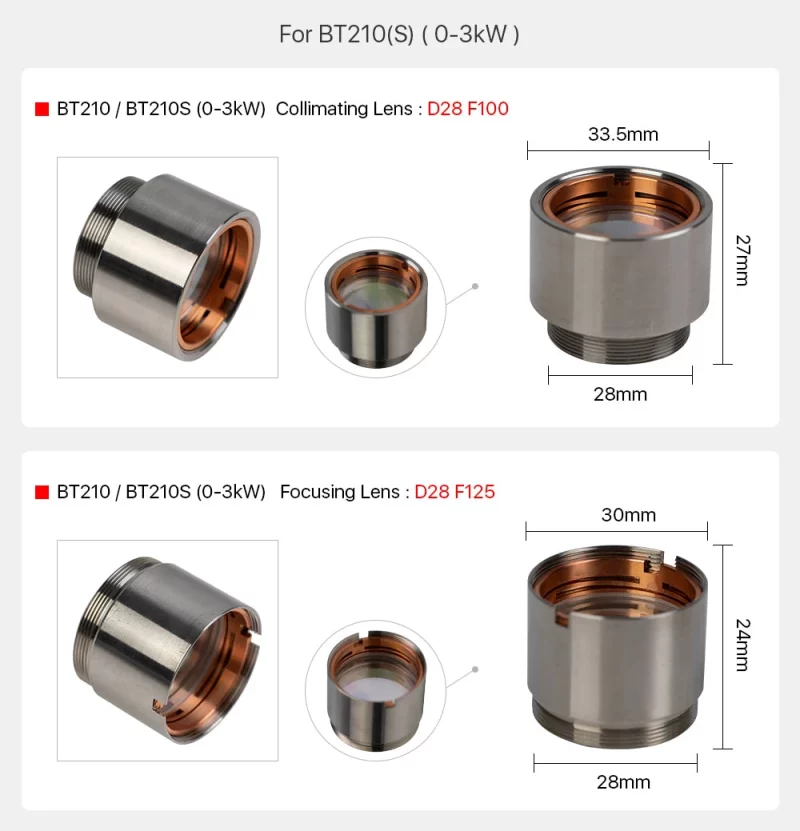 Collimating Focusing Lens for Raytools BT210 - Product Details 2