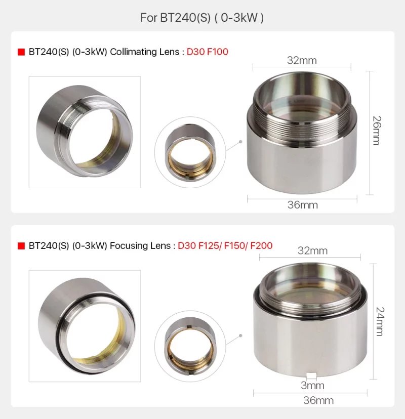 Collimating & Focusing Lens for Raytools BT240 - Product Details 2