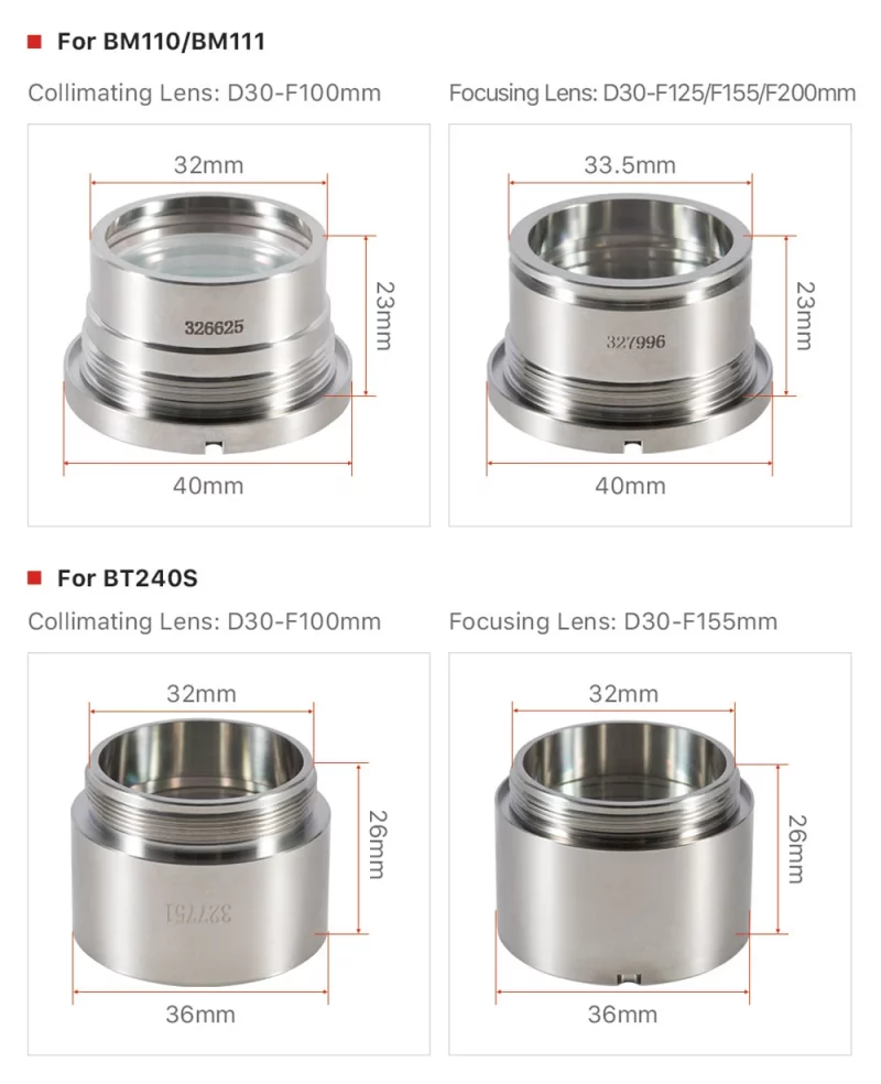 Focusing & Collimating Lens for Raytools BM110 BM111 BT240S - Product Details 4