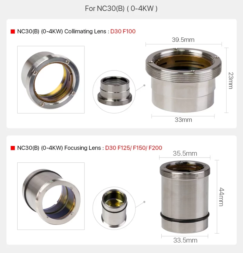 Focusing & Collimating Lens for WSX NC30 NC30B - Product Details 1
