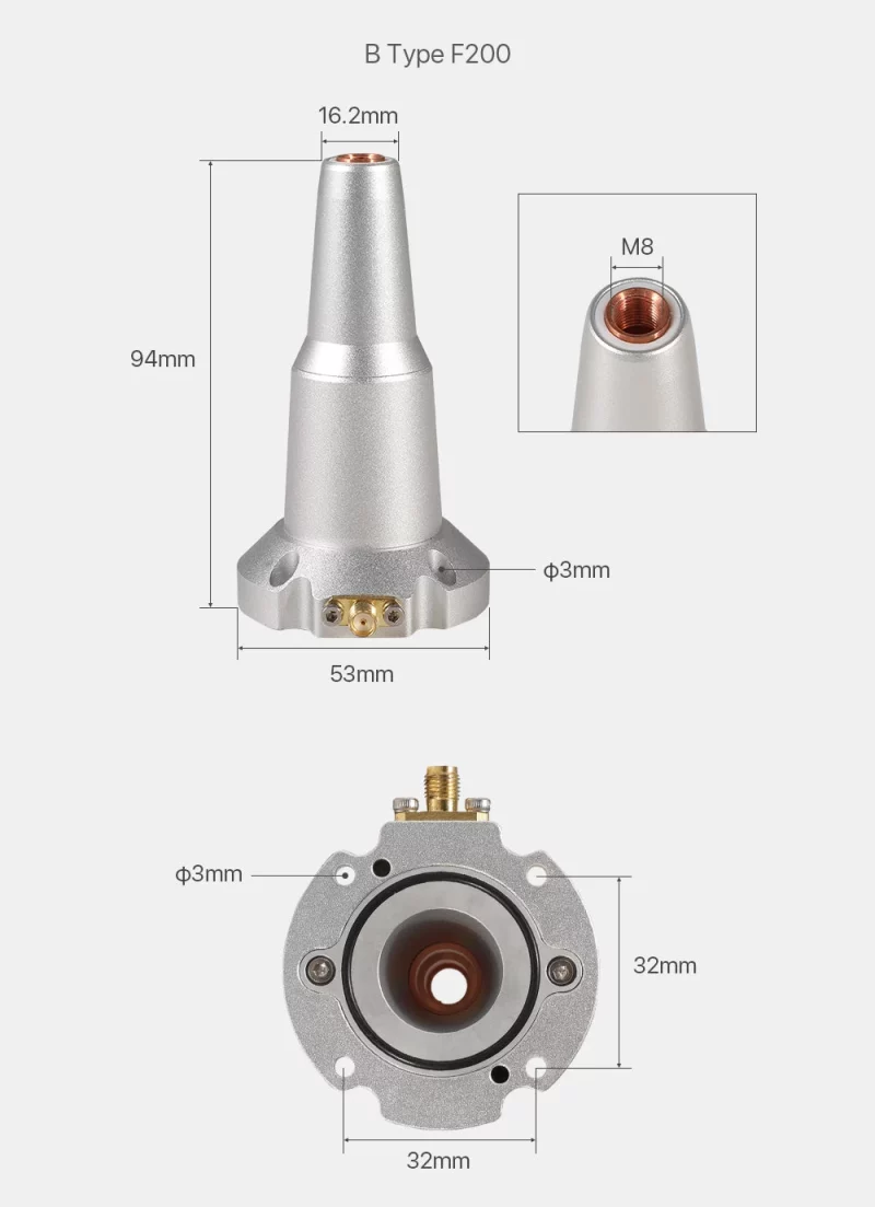 Nozzle Connector for 3D Raytools Laser Cutting Head - Product Details 1