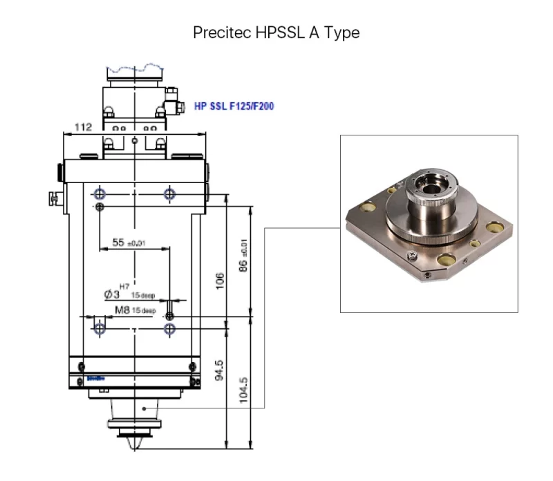 Nozzle Connector for Raytools Precitec HPSSL - Product Details 3