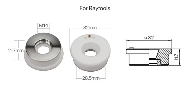 Raytools Dia. 32 28.5mm Laser Ceramics - Product Details 3