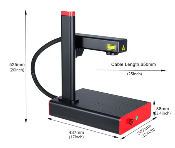 SmartMopa Laser Marking Machines Product Size